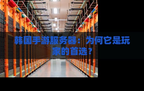 韩国手游服务器：让玩家更加沉浸于游戏的世界中