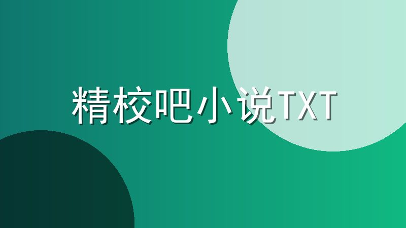 精校吧小说TXT